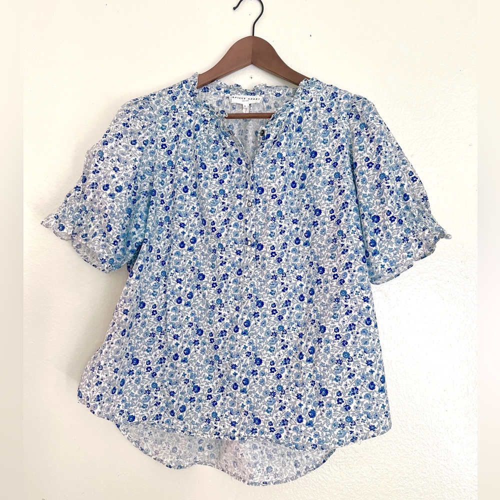 Apiece Apart - Kasin blouse blue floral print - XL